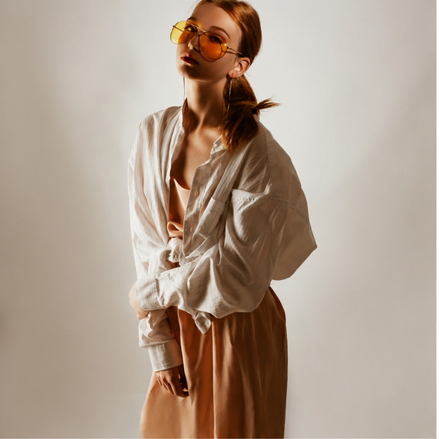 Ivory Oversized Shirt Dress